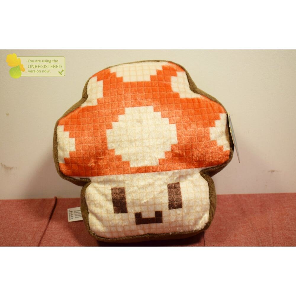 FAO Schwarz Retro Pixel Mushroom Toy Plush